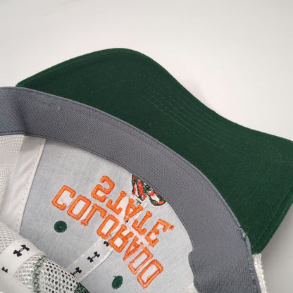 Colorado State Rams NCAA Under Armour Trucker Hat Green White Orange OSFM Snap