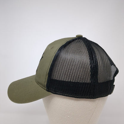 Vortex Snapback Trucker Hat Green One Size Adjustable Mesh Back 6 Panel