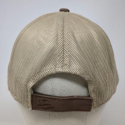 Outdoor Cap Baseball Cap Brown Beige One Size Leather Cactus Patch Mesh Back hat