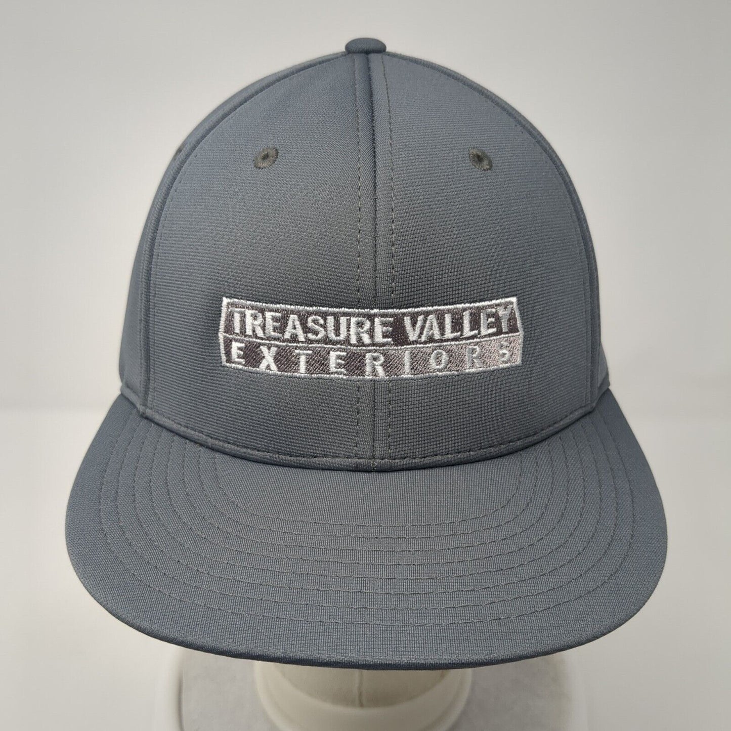 Treasure Valley Exteriors Fitted Hat Gray L/XL Embroidered PTS 20 Richardson