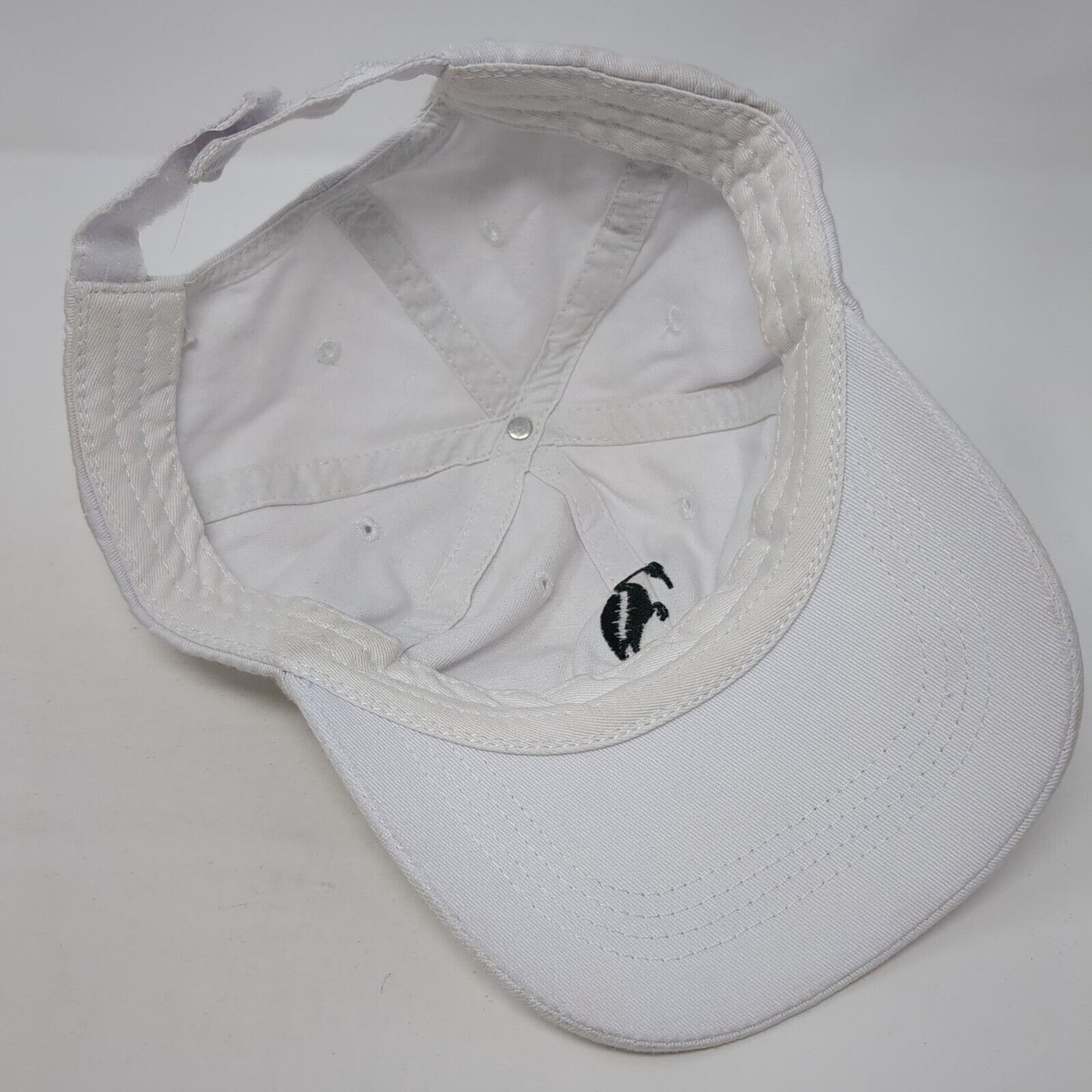 Unbranded Slideback Hat White One Size Adjustable Embroidered 6 Panel Blank