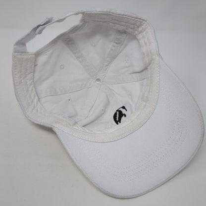 Unbranded Slideback Hat White One Size Adjustable Embroidered 6 Panel Blank