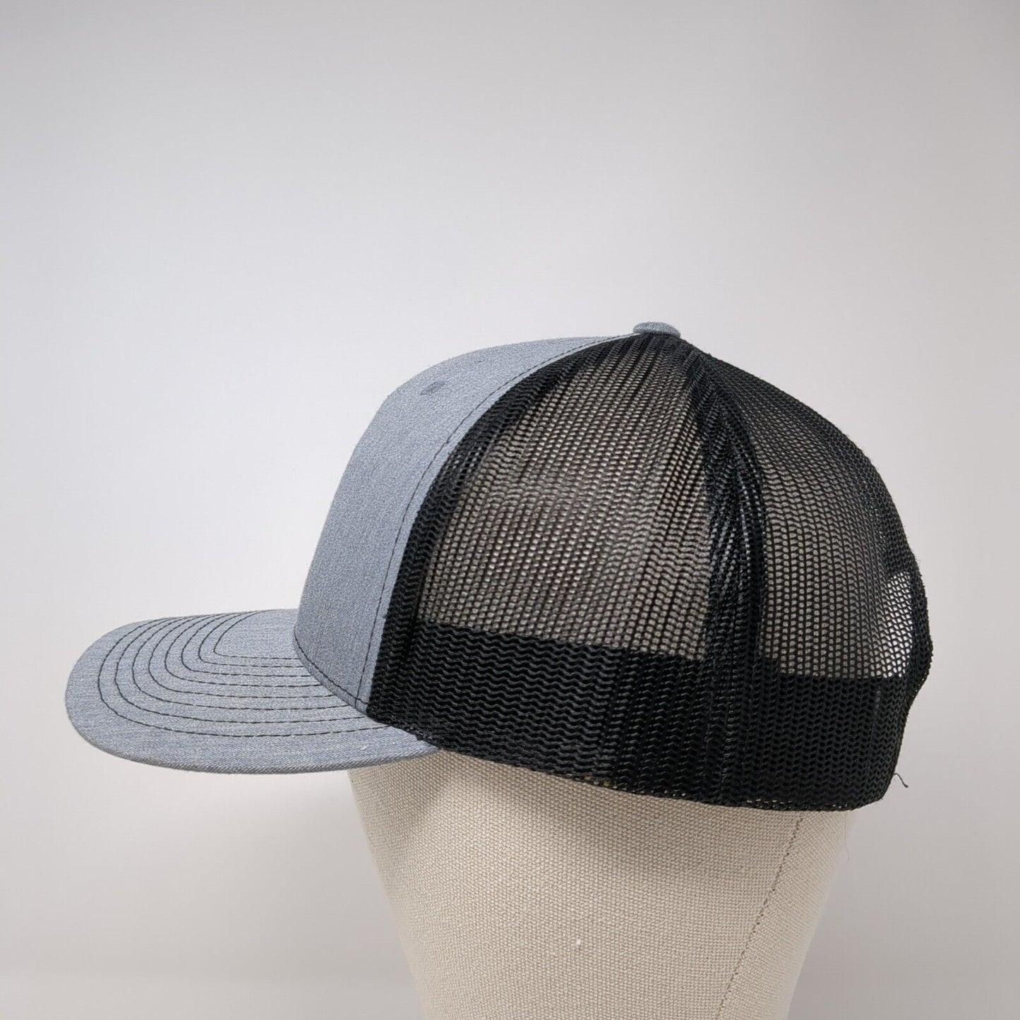 RMI Snapback Mesh Back Trucker Hat Gray One Size Embroidered Richardson