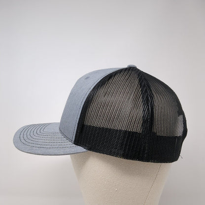 RMI Snapback Mesh Back Trucker Hat Gray One Size Embroidered Richardson
