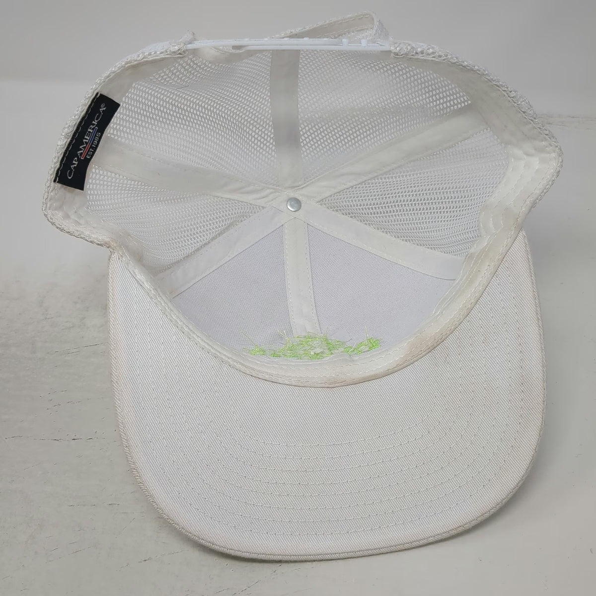 Cap America Trucker Hat White One Size Patron Tequila Bee Additive Free Snapback