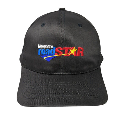 Newport's Roadstar Snapback Hat Black OSFA Adjustable Embroidered