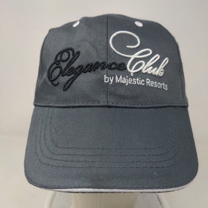 Elegance Club by Majestic Resorts Slideback Hat Gray One Size Embroidered