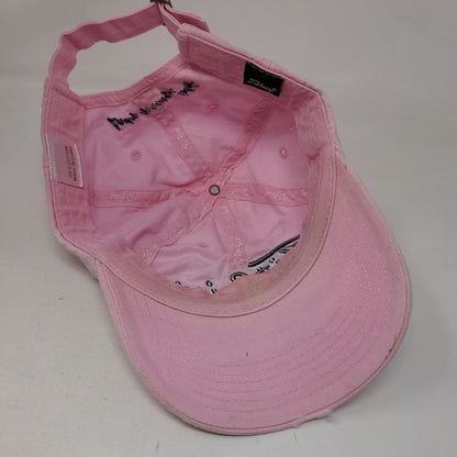 Titleist Lady Viking Golf Slideback Hat Pink One Size Embroidered Distressed