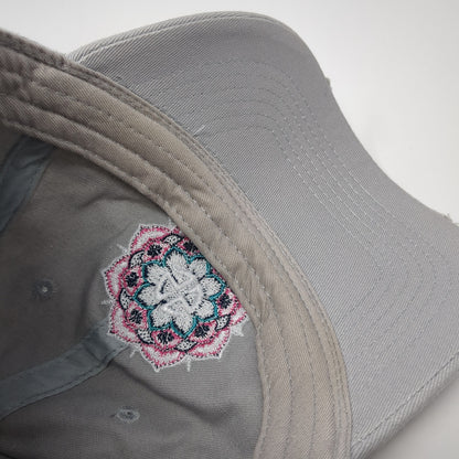 Simply Southern Mandala Slideback Hat Gray One Size Solid Adjustable