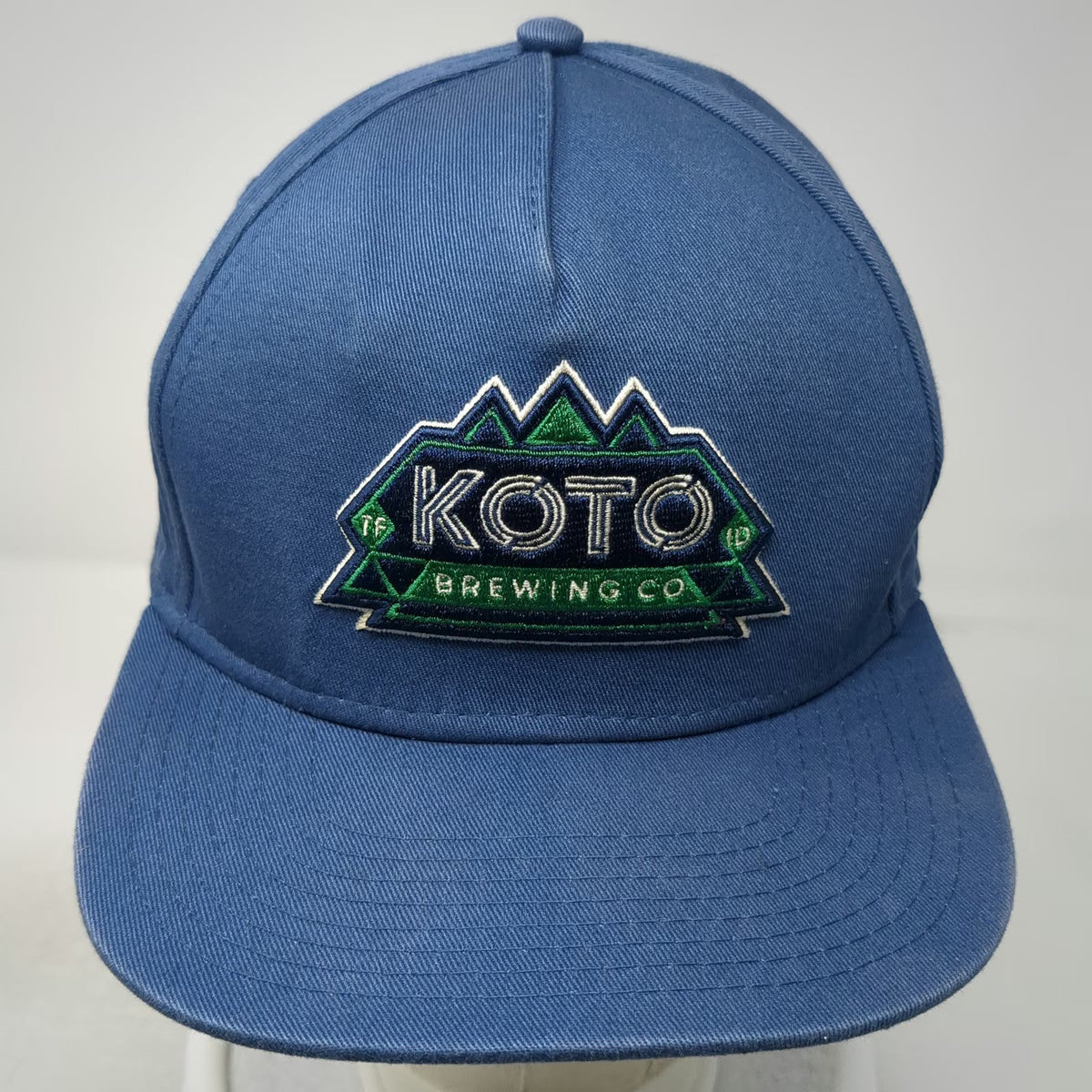 Pukka 5 Panel Blue OSFM Koto Brewing Co Mountains Cotton Snapback Hat Twin Falls