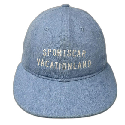 Overcrest Sportscar Vacationland Baseball Cap Hat Blue Denim One Size Adjustable