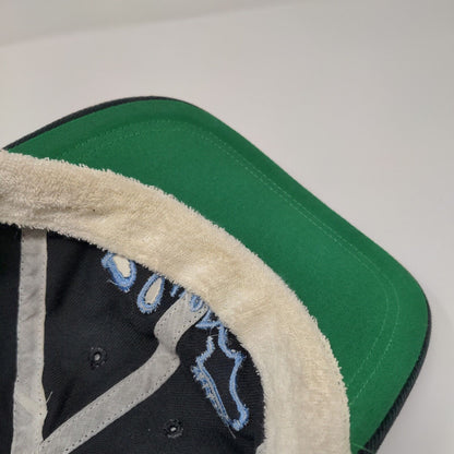 Blues Snapback Hat Black OSFA Adjustable Embroidered Vented Holes 6 Panel