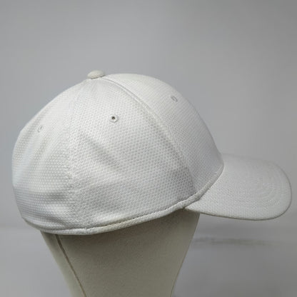 Adidas Baseball Cap White XL Stretch Fit Embroidered Mountain Logo Sport Hat