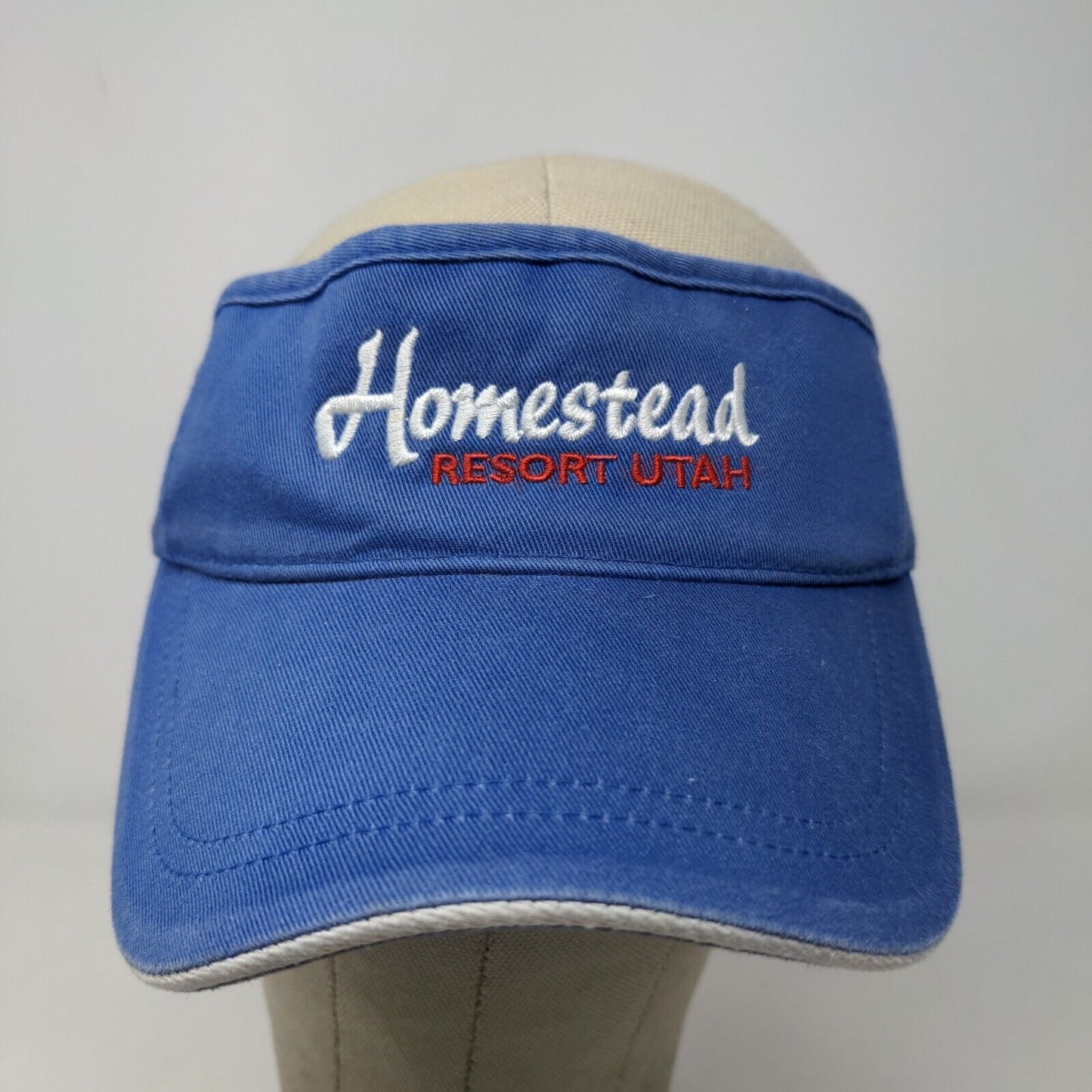 Imperial Men's Strapback Visor Hat Blue Adjustable Embroidered Homestead Resort