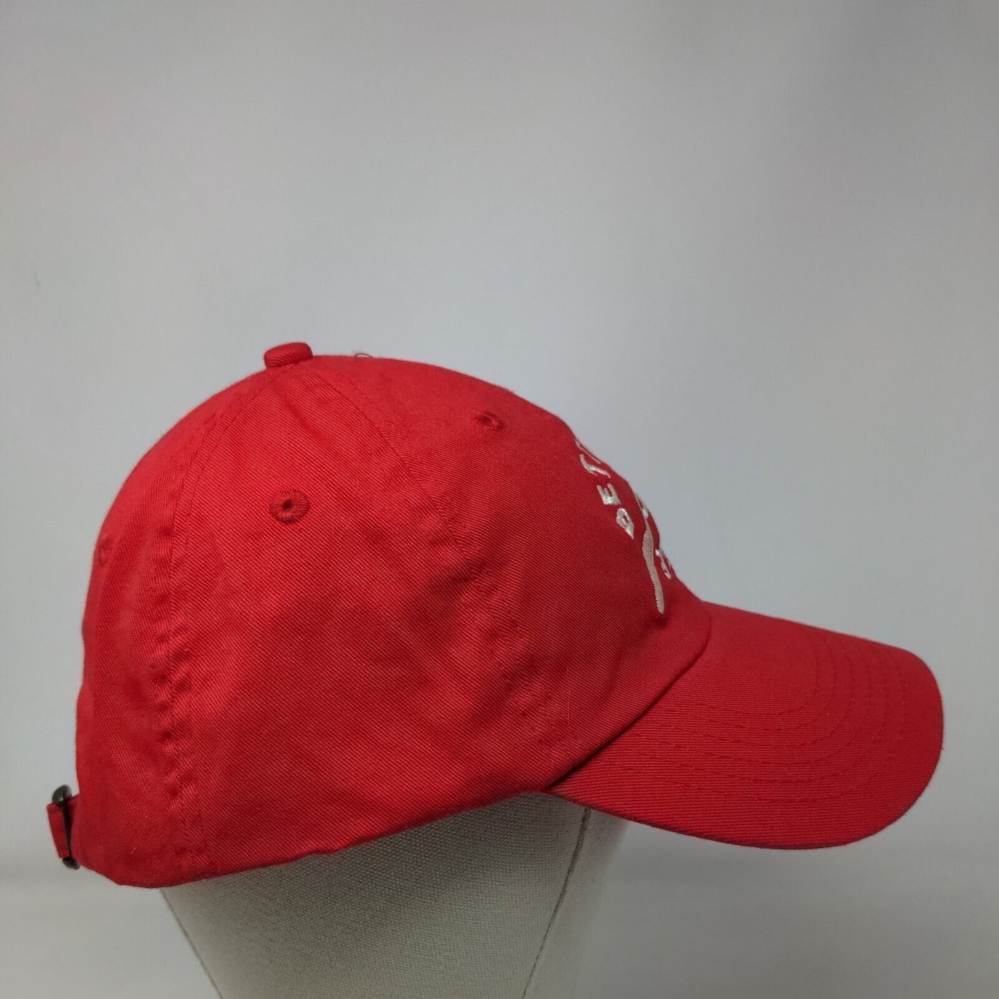 Betty Booze Slideback Hat Red One Size Adjustable Embroidered 6 Panel Cotton