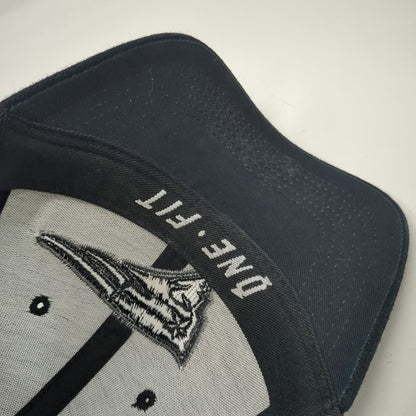 New England Patriots NFL Reebok Cap Black Gray One Size Stretch Fit Graphic Hat