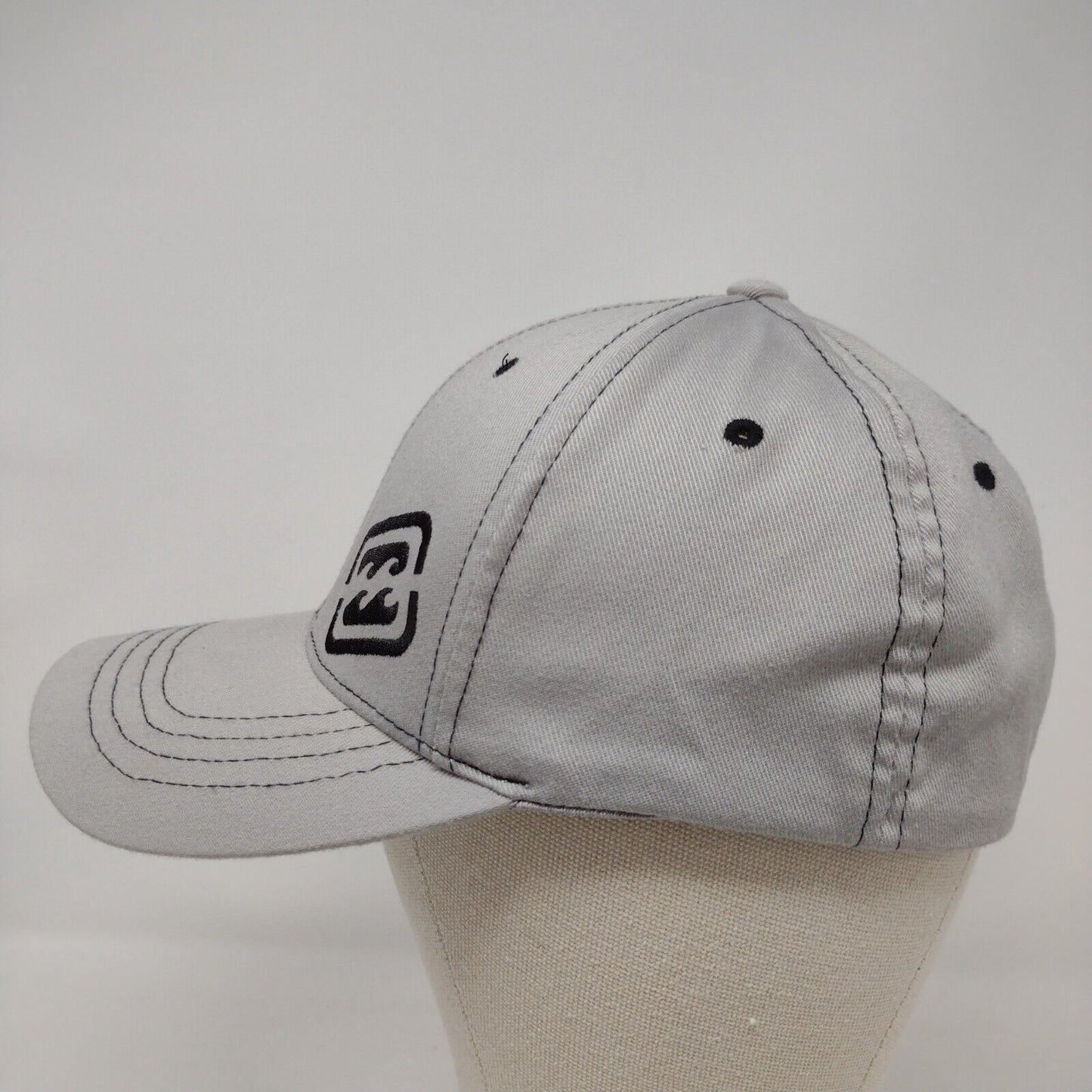 Billabong Fitted Hat Gray OSFA Solid Embroidered Flexfit Vent Holes