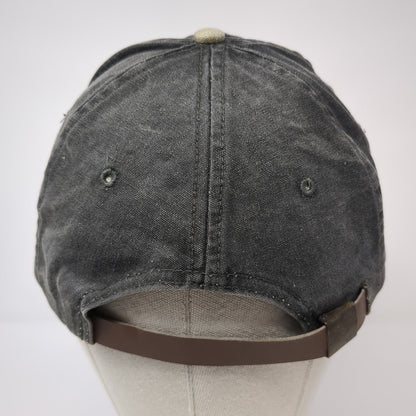 Woof! Paw Slideback Hat Gray One Size Adjustable Leather Strap Colorblock