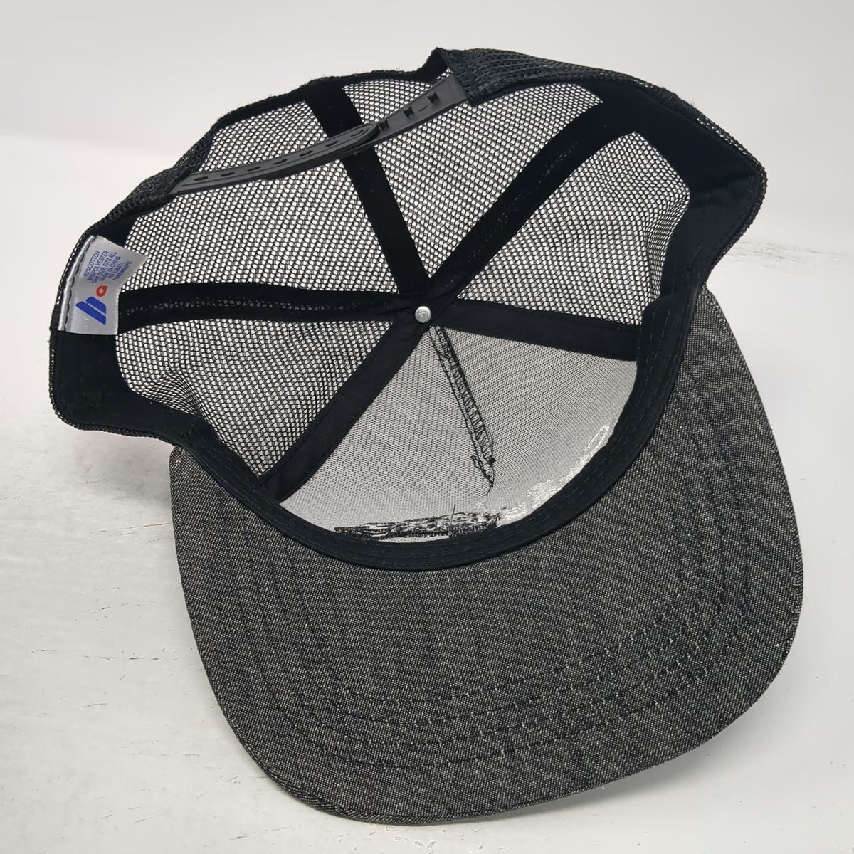Trucker Hat Gray One Size Swab Pro Embroidered Logo Mesh Back Snapback Flat Bill