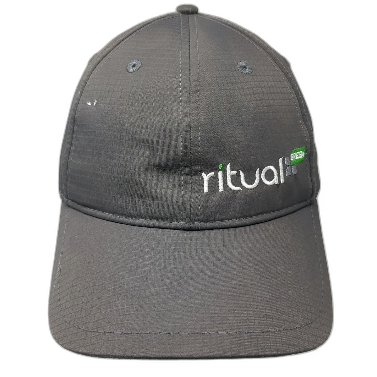 Cap America Ritual Green Logo Gray Baseball Cap One Size Strapback Hat Ripstop
