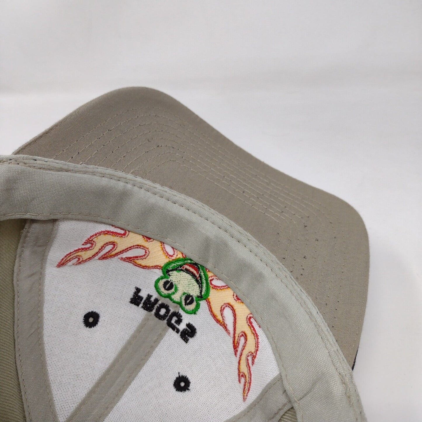 Frog's World Famous Entertainment Strapback Hat Tan OS Adjustable Embroidered