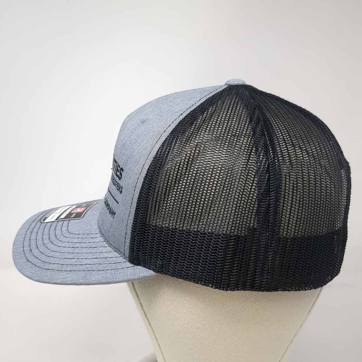 Richardson Trucker Hat Gray One Size Track Utilities Infrastructure Snapback