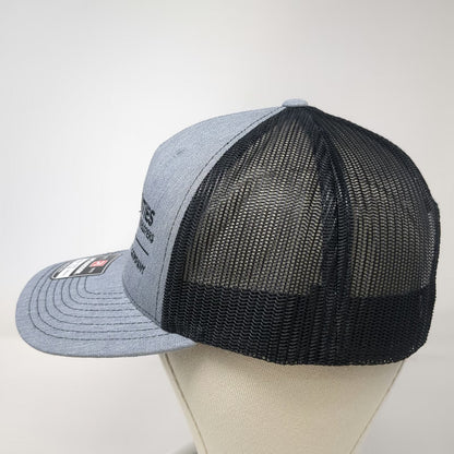Richardson Trucker Hat Gray One Size Track Utilities Infrastructure Snapback