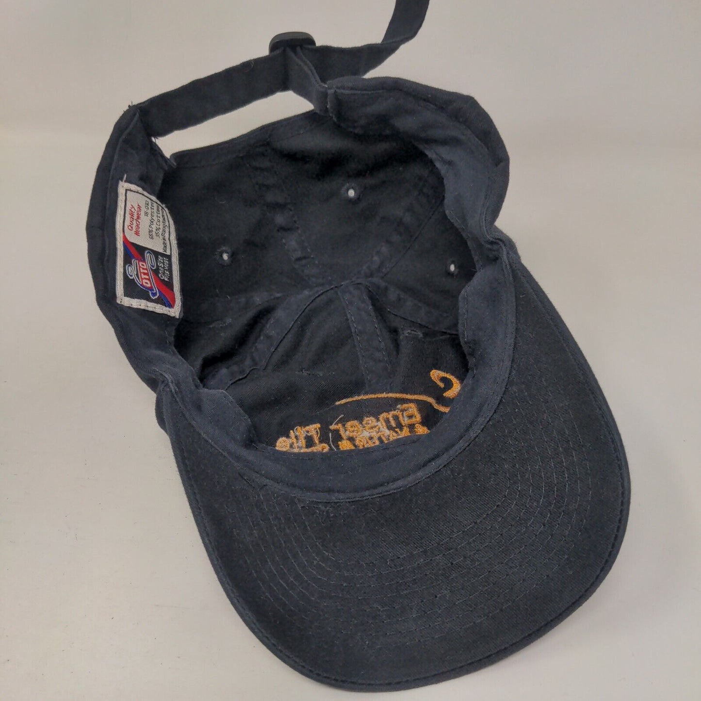 Emser Tile & Natural Stone Slideback Hat Black OSFM Embroidered Otto