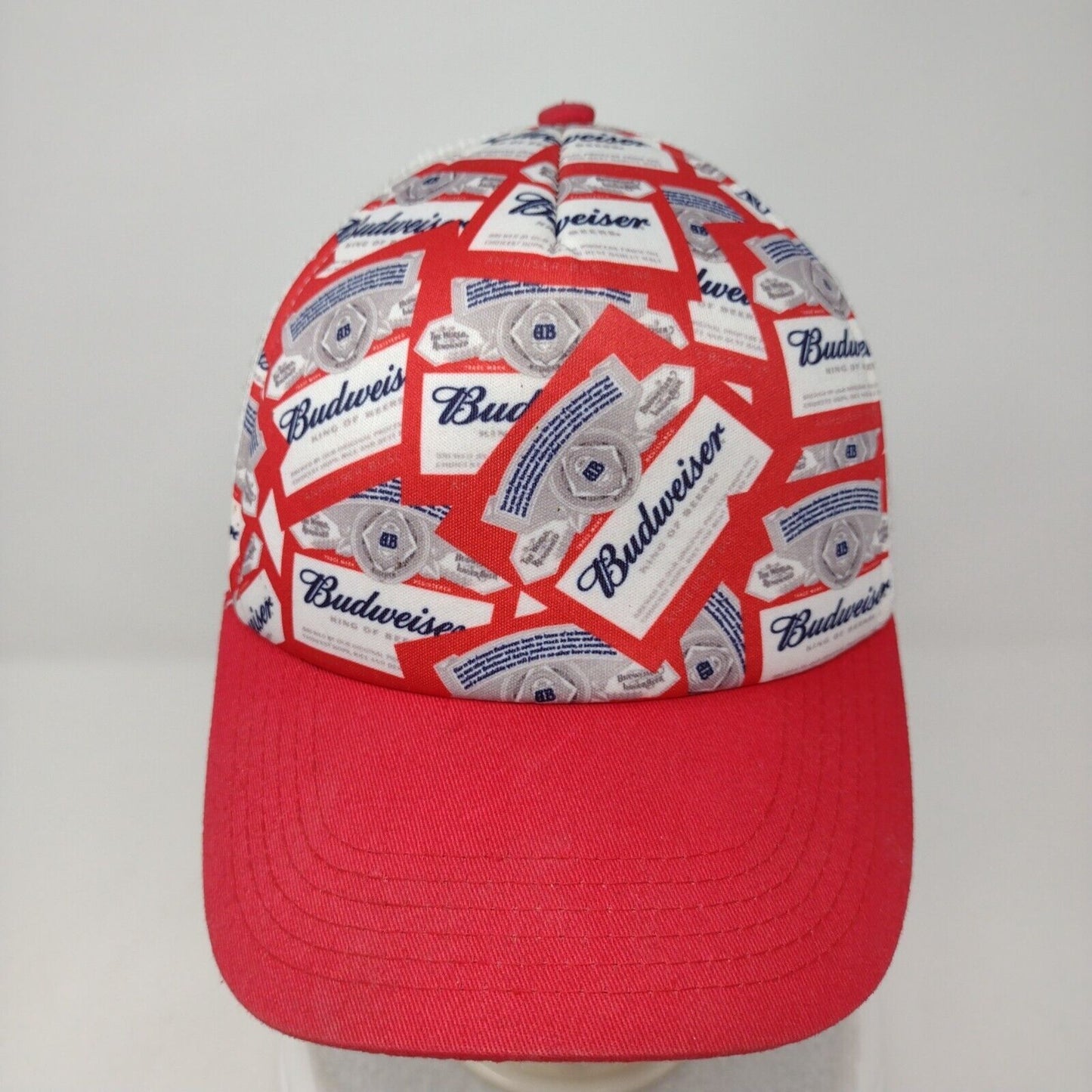 Budweiser All Over Print Snapback Trucker Hat Multi OSFM Mesh Back