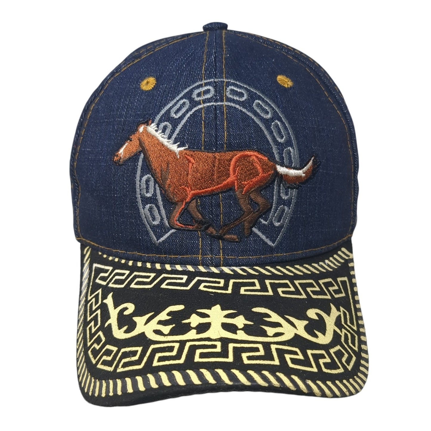 Mexican Horse Strapback Baseball Cap Multicolor One Size Adjustable Embroidered