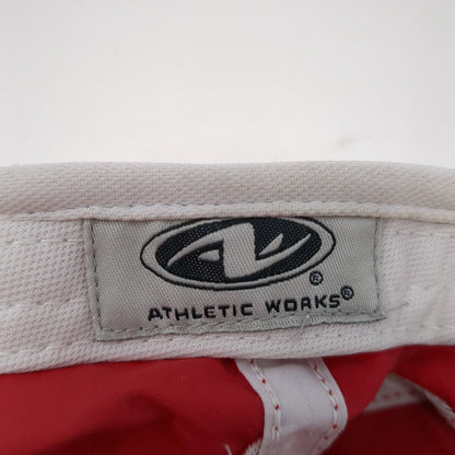 Athletic Works Strapback Hat Red One Size Adjustable Breathable Mesh Blank