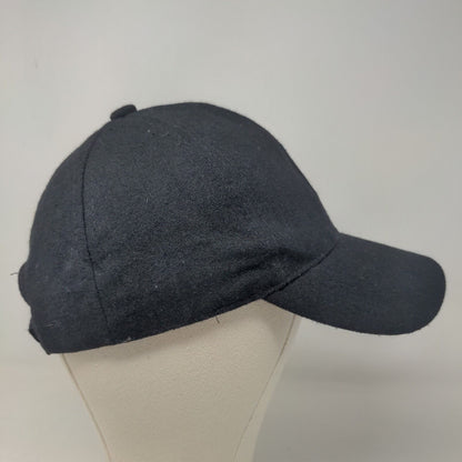 Unbranded Men's Strapback Hat Black Size OS Polyester Wool Blend Blank