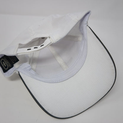 OGIO Strapback Hat White One Size Adjustable Vented Holes 6 Panel Polyester