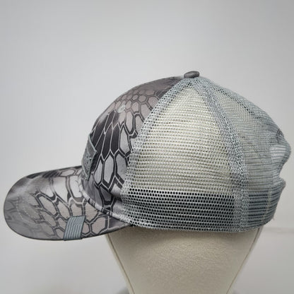 Kryptek Trucker Hat Gray One Size Typhon Camo Patch Mesh Back Snapback Tactical