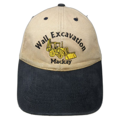 Baseball Cap Beige Black One Size Wall Excavation Mackay Backhoe Embroidery Hat