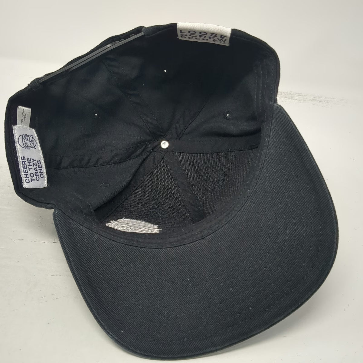 Loose Screw Beer Co Snapback Hat Black One Size Beard Logo Flat Brim Brewery Tag