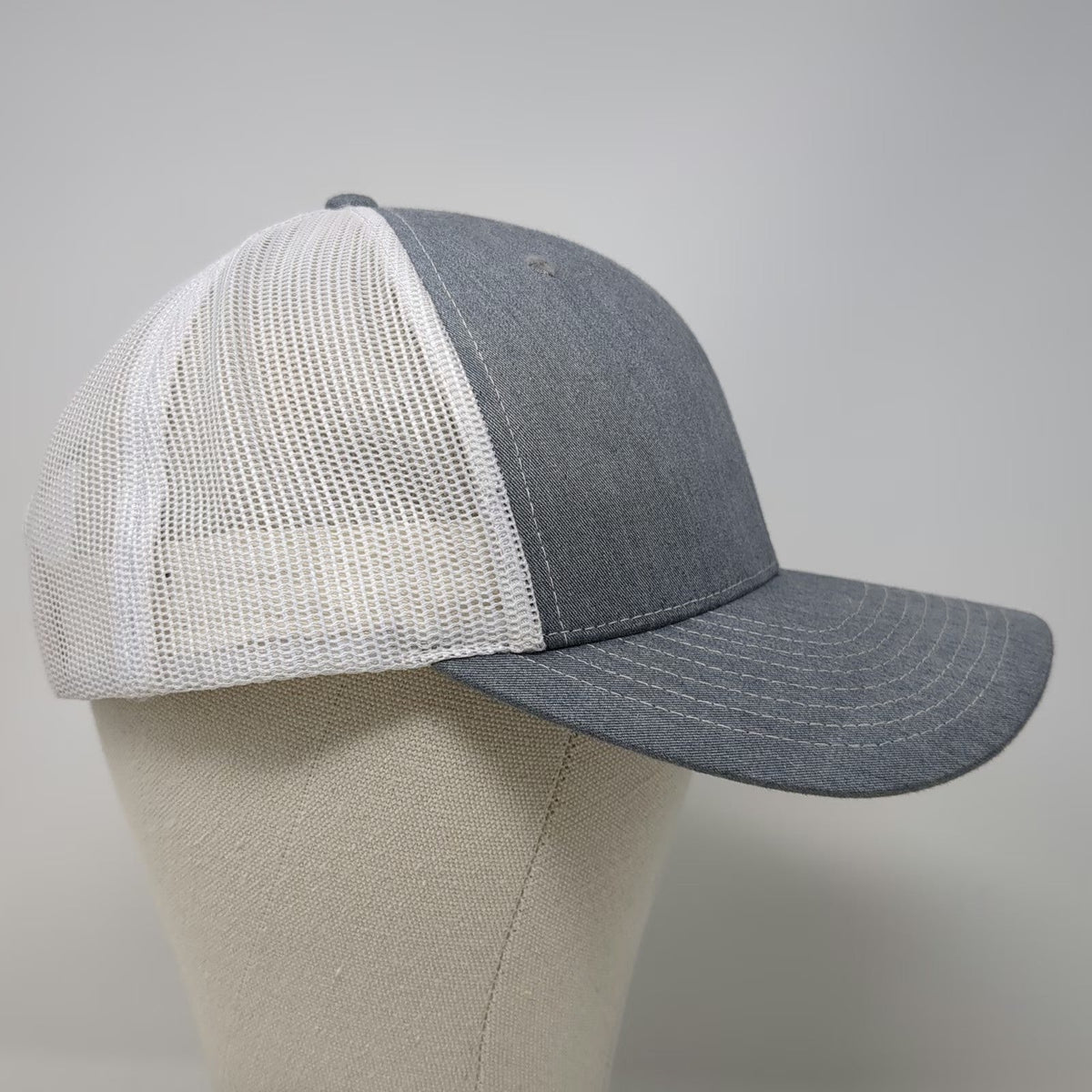 Richardson Trucker Hat Gray One Size Powering America Snapback Mesh Back Hat