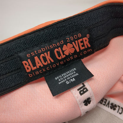 Black Clover Baseball Cap Orange One Size Stretch Fit Live Lucky Clover Logo Hat