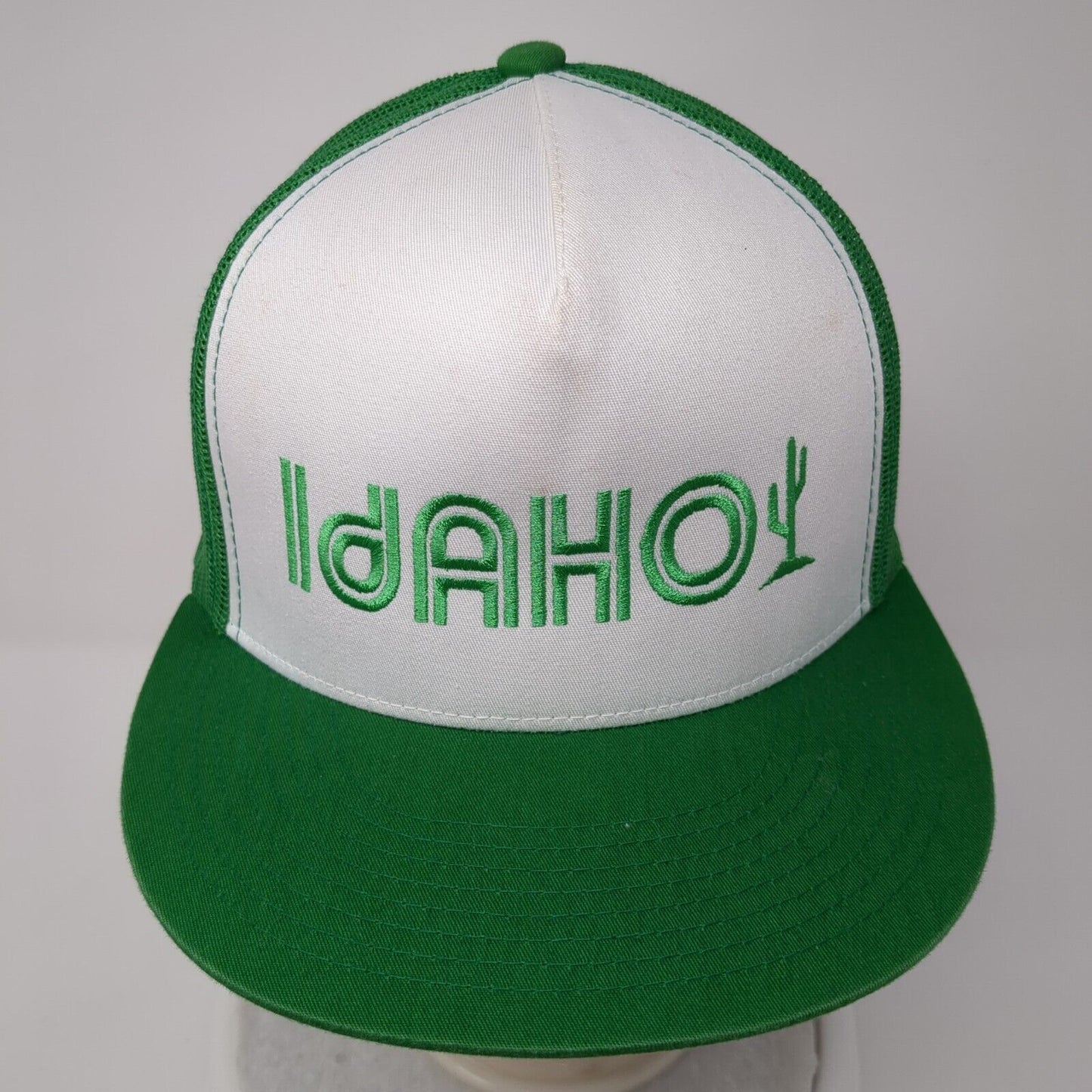 Idaho Snapback Trucker Hat Green OS Adjustable Mesh Back The Classic Yupoong
