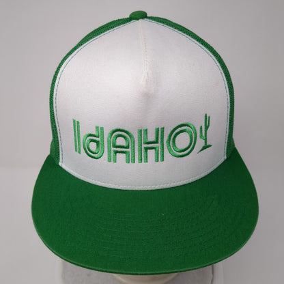 Idaho Snapback Trucker Hat Green OS Adjustable Mesh Back The Classic Yupoong