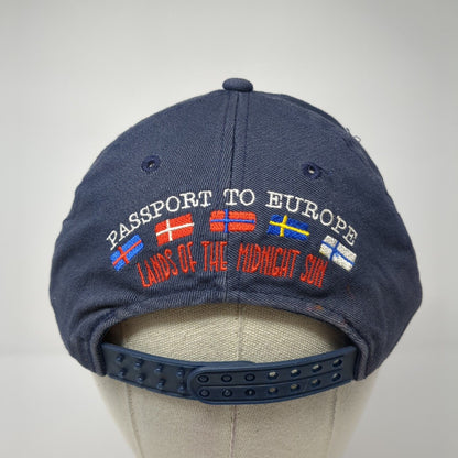Good Morning America Passport To Europe Snapback Hat Blue OS Patriotic Mohr's