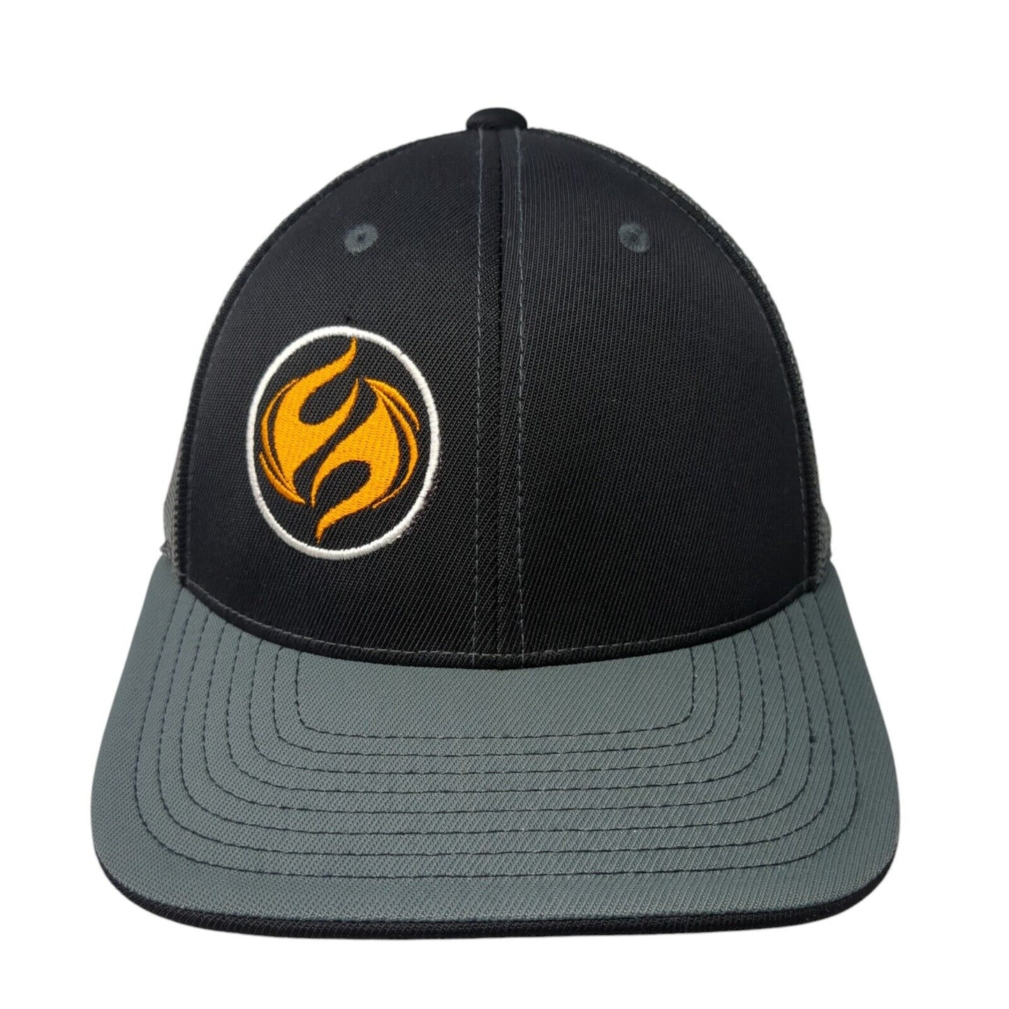 CrossFit Fireside Logo Fitted Trucker Hat Gray 6 7/8-7 3/8 Colorblock