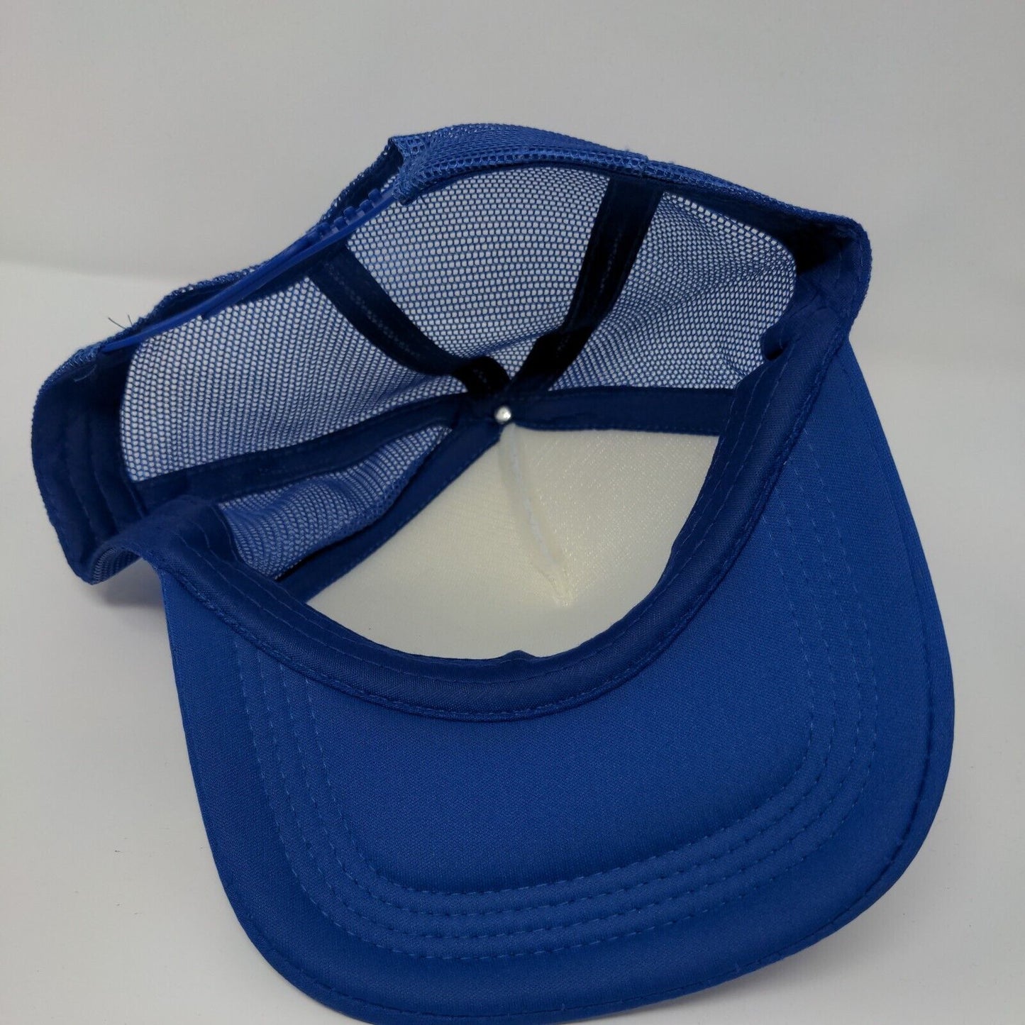 Unbranded Strapback Trucker Hat Blue One Size Adjustable Mesh Back Blank