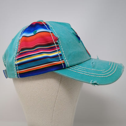 KBETHOS Baseball Cap Green OSFM Serape Cross Distressed Strapback Hat Western