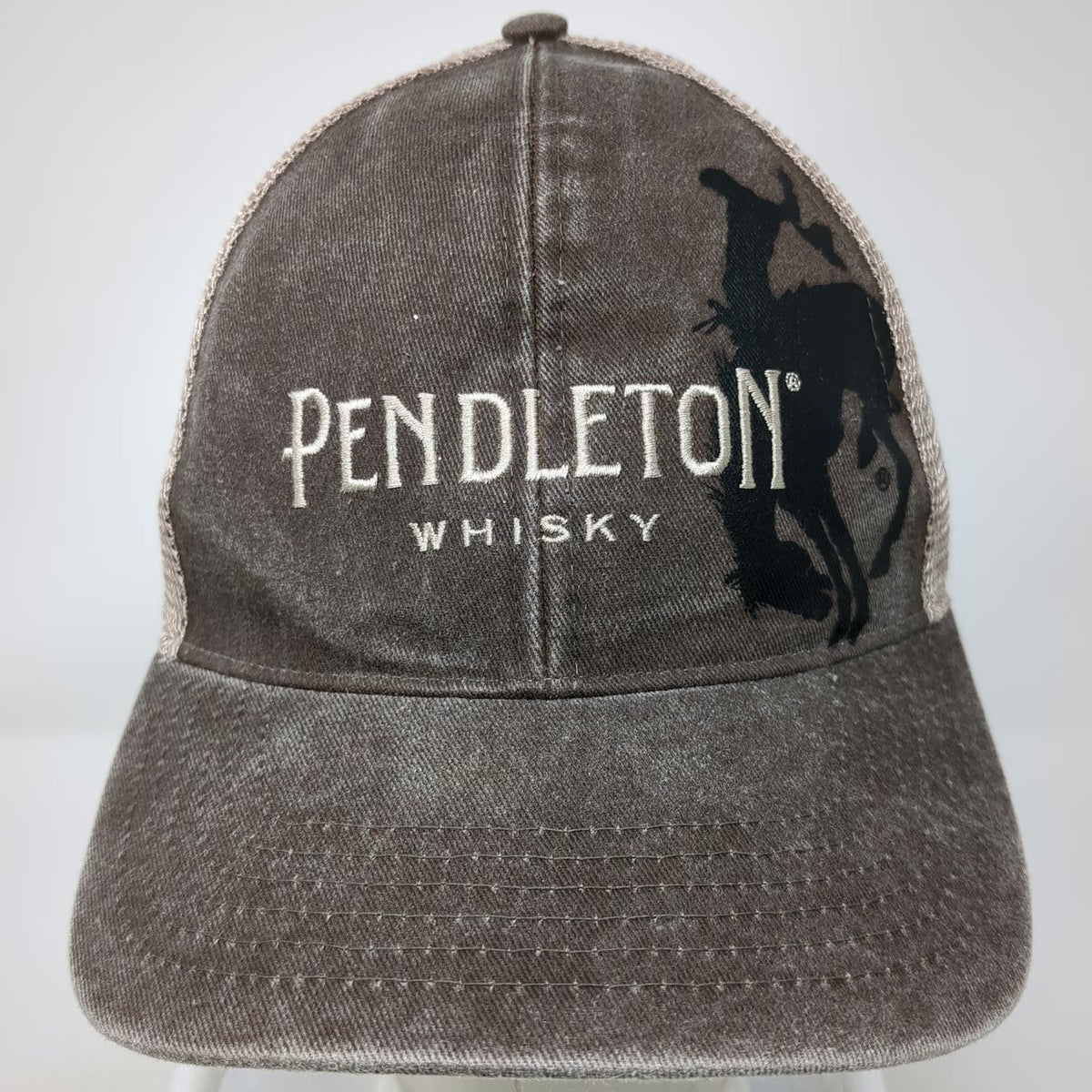 Pendleton Whisky Baseball Cap Brown One Size Bucking Bronco Let'er Buck Hat
