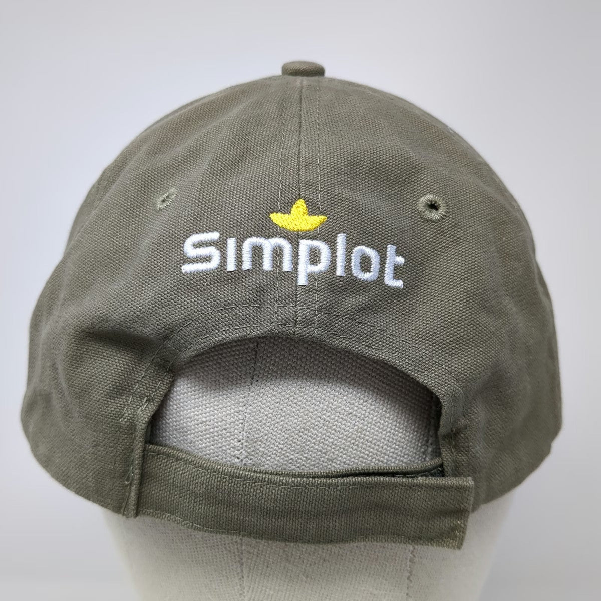 Adidas Simplot Baseball Cap Green One Size Faux Leather Patch Strapback Hat