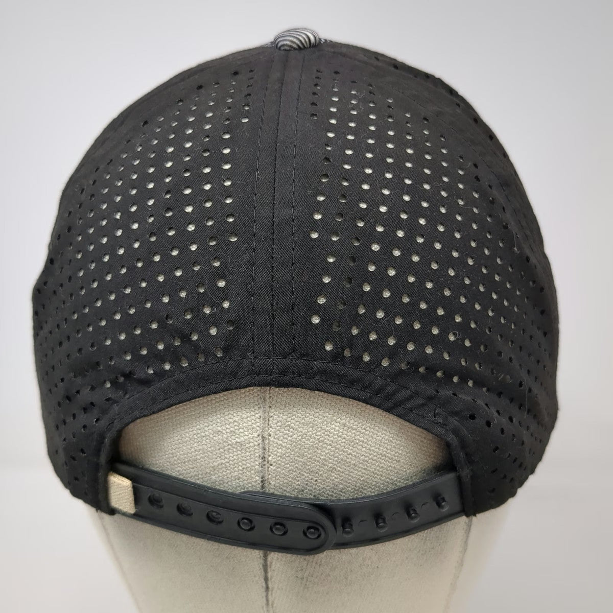 Roxy Trucker Hat Black One Size Geometric Starburst Perforated Snapback Cap