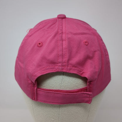 Greece Strapback Baseball Cap Pink One Size Adjustable Embroidered Patriotic