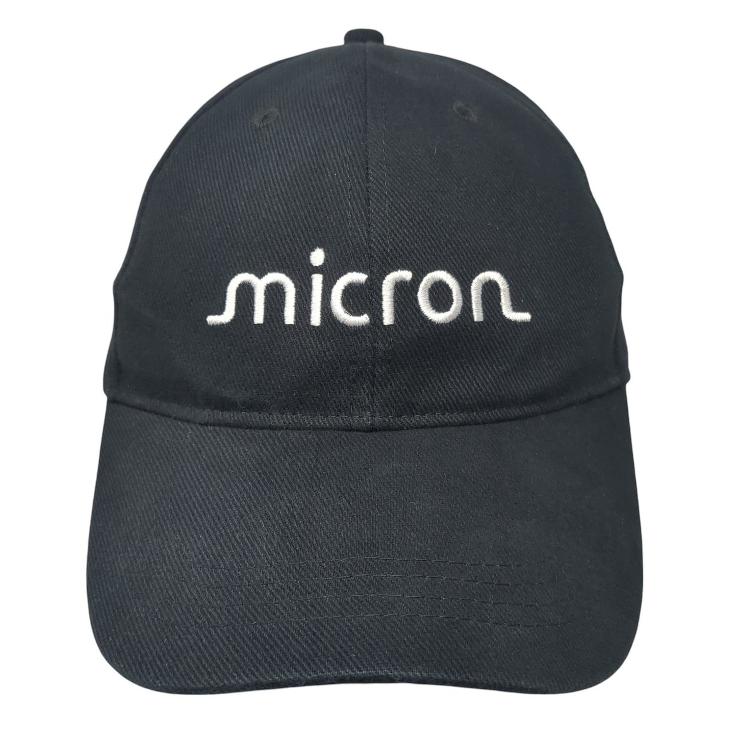 Micron Slideback Baseball Cap Black One Size Adjustable Embroidered Promoshop