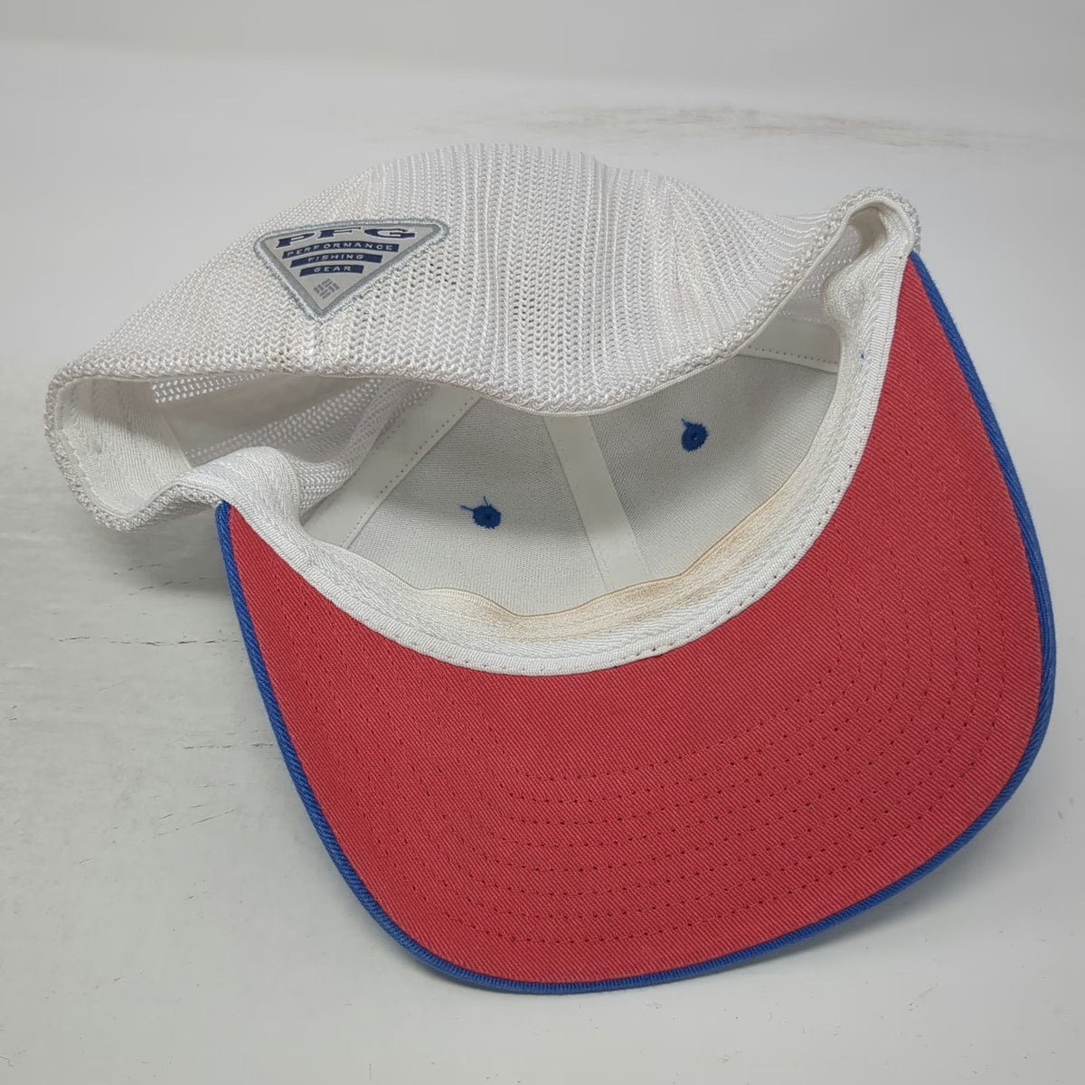 Columbia Baseball Cap Blue M PFG Performance Fishing Gear Mesh Back Fishing Hat